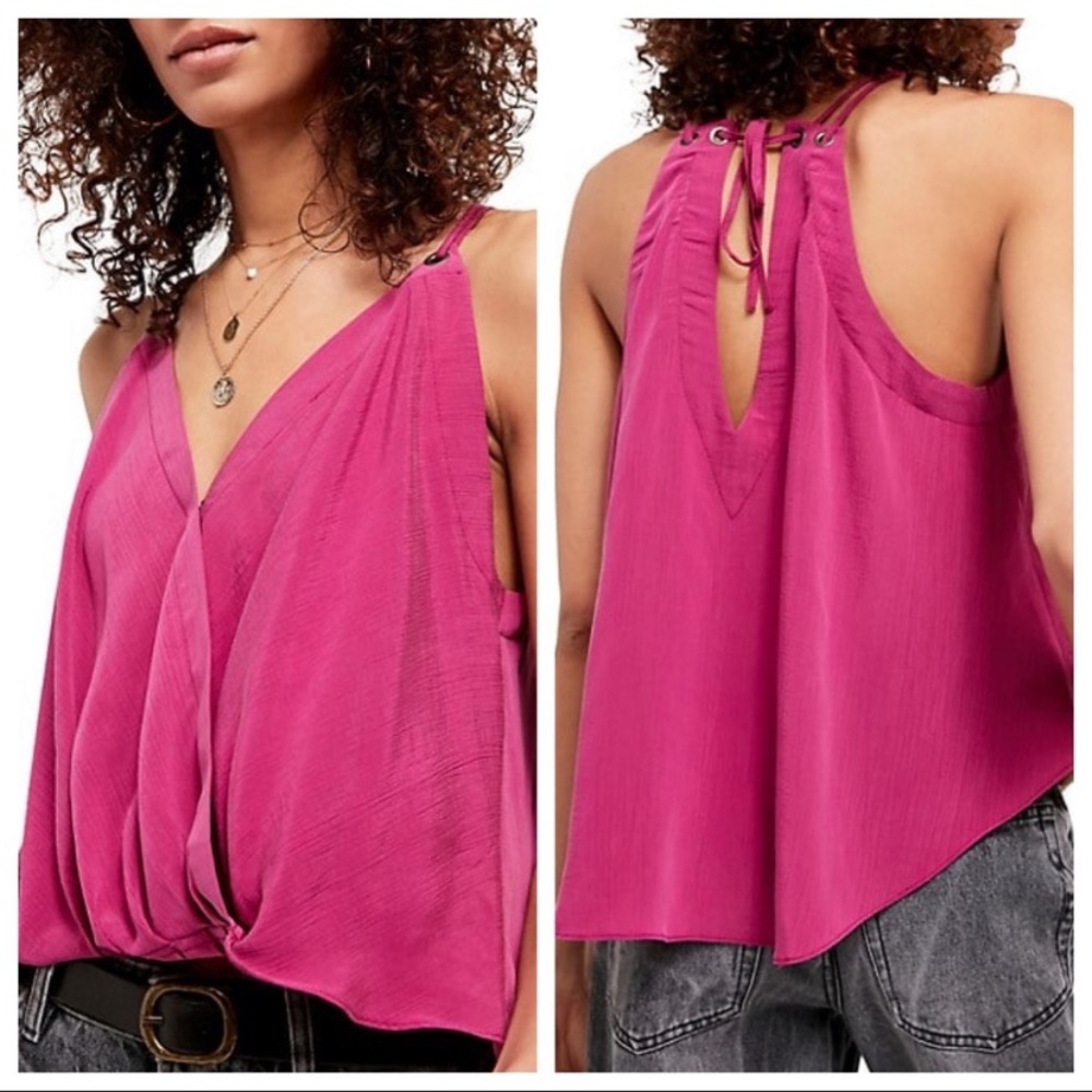 Free People All Mine Surplice Halter Camisole